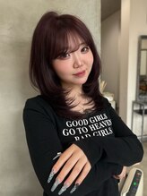 エイティエイト(88) 韓国ヘア ラベンダーグレージュ レイヤーカット