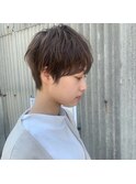マニッシュショートスタイル くせ毛