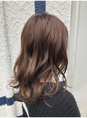 ゆるふわカールのミディヘア