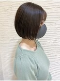 【morio】札幌ボブ 暗髪グレージュ丸みボブ