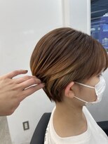 エイト 恵比寿店(EIGHT ebisu)&nbsp;マッシュショートデザインブリーチイエローオレンジカラー