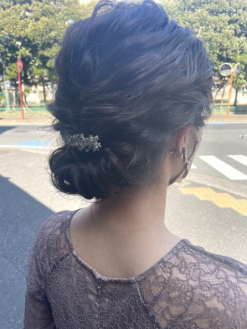 ＊結婚式・二次会に＊波ウェーブシニョン