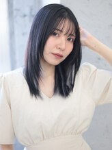 キャパ セントラル 天神 大名店(CAPA central) 20代30代　透明感　艶感　グレージュ　ストレート　セミロング