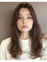 アンドレイ 表参道(andrey)&nbsp;[ANDREY]グレーベージュ/レイヤーロング/前髪パーマ黒髪カタログ