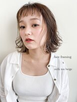 美容室 アクイール グラッセ(Accueillir grace)&nbsp;フェイスフレーミング☆ミルクティーベージュ