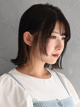 アース クロスガーデン川崎店(HAIR&MAKE EARTH) 愛され外ハネミディアム×インナーエクステ