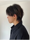 MEN'S HAIRマッシュパーマアッシュブラック