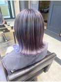 バレイヤージュ×ラベンダーピンク【溝の口美容室】