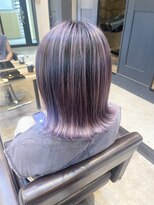 レム 溝の口(REM)&nbsp;バレイヤージュ×ラベンダーピンク【溝の口美容室】