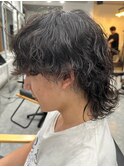 波巻きパーマメンズパーマメンズヘアツーブロックツイストパーマ