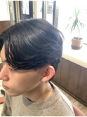 センターパート×黒髪