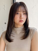 エトラ 渋谷店(etora)&nbsp;前髪 ウェーブミディアム メルティーカラー 似合わせカット"