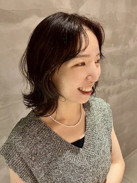 エミュ 伏見 国際センター(emu) くびれボブ/外ハネカール/くせ毛風/ショコラブラウン/伏見