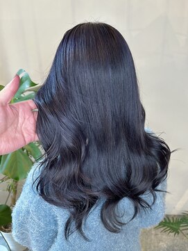 ピークスヘア(peaks hair) ブルーカラーネイビーカラーブルーブラックダブルカラー美髪