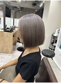大人かわいいボブ×グレージュカラー