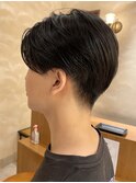 ★韓国風刈り上げハンサムショート/黒髪艶髪/ストレート/銀座