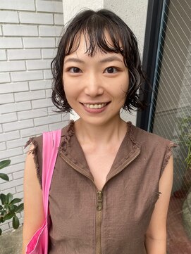 フェンヘアーアイス 中目黒(Fen.hair ici) 切りっぱなしボブパーマゆるふわプードルパーマ顔周りカット