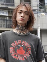 フィフスパーク(fifth PARK)&nbsp;渋谷メンズボブウルフカットスパイラルパーマブラウンカラー