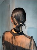 【タイトシニヨン】結婚式銀座お団子タイトヘアセットアレンジ