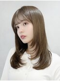 ミディアムレイヤー/顔まわりカット/池袋/10代20代30代40代