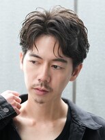 フィフス 大分(fifth)&nbsp;大分フェザーパーマメンズカットラウンドマッシュセンターパート