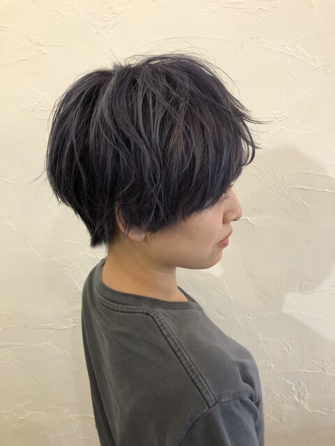 【amule hair】甘辛MIXハンサムショート×ラベンダーアッシュ