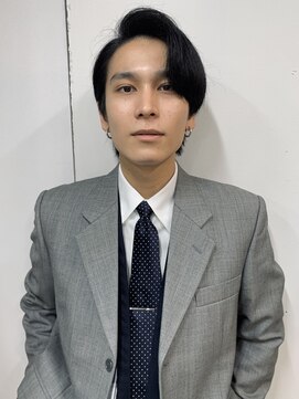 フィフス(fifth) ◇サイドパート ブルーブラック メンズカラー ビジネスヘア