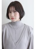 ショートボブ 透けバング