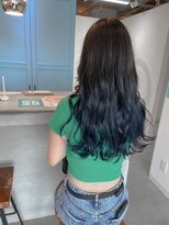 アヴァンス なかもず店(AVANCE.)&nbsp;ネイビー×グラデーション×ロング×レイヤーカット