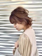 韓国風　ヘアアレンジ×シアベージュカラー