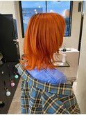 ソフトウルフレイヤーカット_チェリーブラウン_Y71