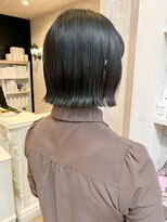 キャアリー(Caary)&nbsp;福山市美容室Caary 人気ナチュラル縮毛矯正ぱつんと外ハネボブ
