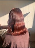 Aimee町田　チェリーレッド×ウェーブ巻き