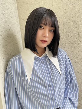 ノラギンザユー(NORA GINZA/U) ストレートボブロングボブ顔まわりカット似合わせ前髪カット