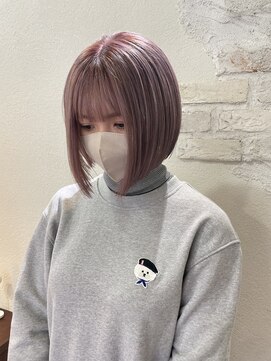 エルサフィロ ヨドヤバシ(el zafiro yodoyabashi) ハイトーンピンク　ボブ　20代30代