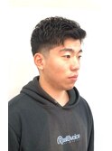 カット パーマ 刈り上げ ツーブロ 短髪 ナチュラル