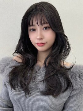 ソヨン 金山店(SOYON) 韓国風/小顔/レイヤーカット/シースルーバング/黒髪/ネビージュ