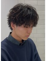 オーシャントーキョー 仙台(OCEAN TOKYO)&nbsp;無造作マッシュ波巻きパーマシャドウ黒髪メンズ眉毛仙台