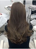 【赤み消し、ブリーチなし】オリーブベージュカラー♪