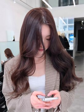 【レイヤーカット】韓国ヘア顔まわりカット髪質改善堀江