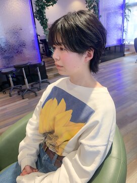 ヘアースパリゾート リアン 燕三条店(Lien) カーキハイライト_ハンサムレイヤー_