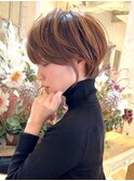 ショート/ボブ/顔周り/３０代/４０代/５０代/くびれショート
