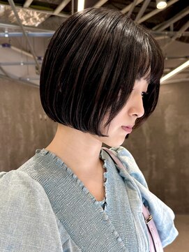 ピークアブー 原宿ハラカド(PEEK-A-BOO) きりっぱなしボブ/顔まわりレイヤー/大人ボブ/内巻き/黒髪