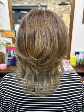 みつおか美容室 バウンド(みつおか美容室 BOUND) ウルフカラー