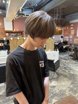 チャプター 問屋町(chapter)&nbsp;メンズミディアムマッシュケアブリーチミルクティーグレージュ