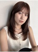顔周りレイヤー/マロンブラウン/髪質改善/艶【SYUK高円寺】kanna