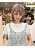 ボブ レイヤー ベージュ ブラウン
