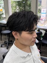 ニコ トウキョウ ロジック(nico TOKYO Logic)&nbsp;メンズセンターパートニュアンスパーマアップバング