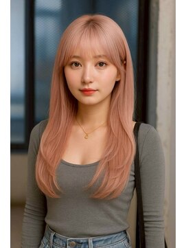 【grit.】顔まわりレイヤー × ペールピンク