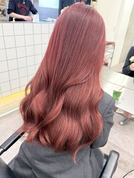 サンク 原宿 表参道(cinq) 表参道ピンクベージュミルクティーケアブリーチ顔まわりレイヤー